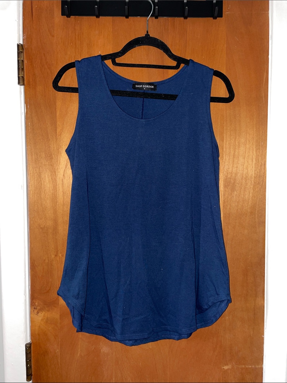 Navy Scoop Neck Tank Top